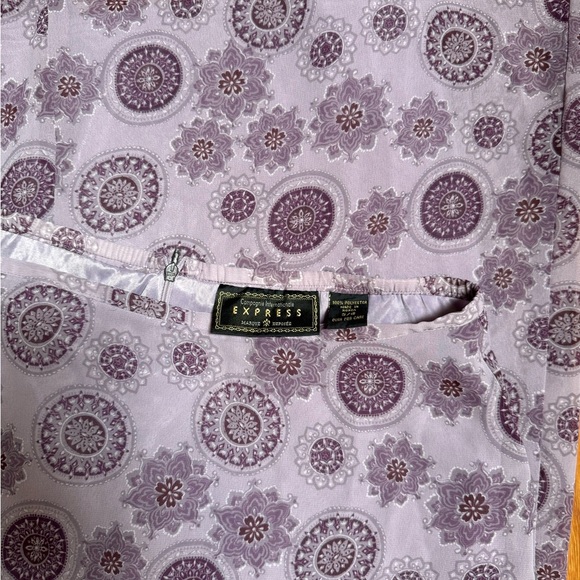 VINTAGE | Purple Y2K-era purple paisley floral mandala print skirt size 5/6 - Picture 4 of 5